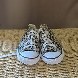 Converse Kids Leopard Print Low-Top Sneakers - White Toe